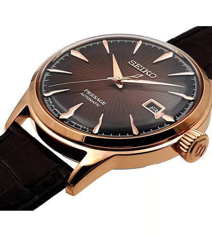 SEIKO Presage Men Automatic Brown Dial Analog Leather Watch SRPB46J1