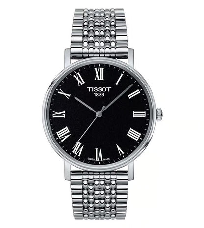 Tissot Black Dial Stainless Steel Strap Analogue Quartz Wrist Luxury Watch for Men T1094101105300
