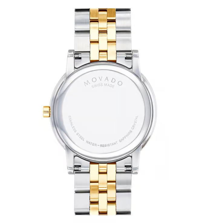 Movado Museum Classic Swiss Qtz Black Round Dial Men's Watch - 0607200