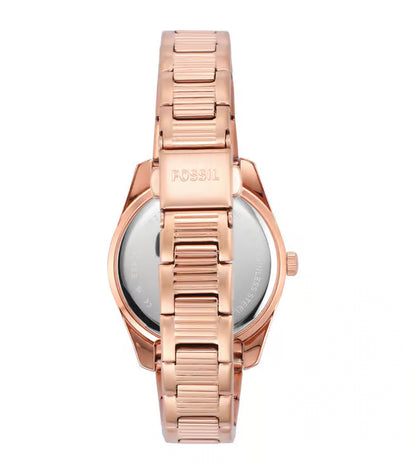 Fossil Womens Scarlette Silver Dial Stainless Steel Analog Watch - ES5200I