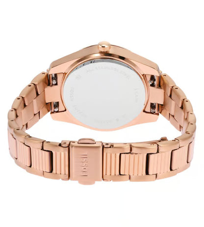 Fossil Womens Scarlette Silver Dial Stainless Steel Analog Watch - ES5200I