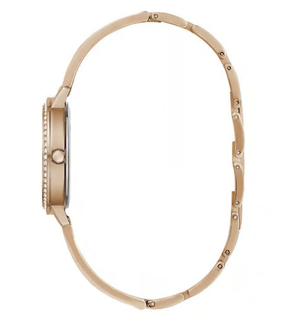 Guess Tri Luxe Collection Analog Rose Gold Dial Women's Watch-GW0474L3