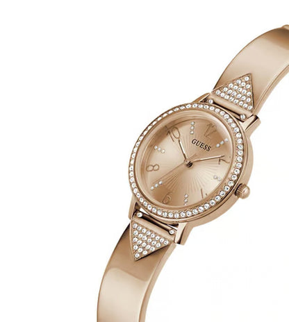 Guess Tri Luxe Collection Analog Rose Gold Dial Women's Watch-GW0474L3