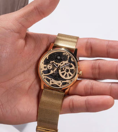 Guess Analogue Gold Dial Men's Watch-GW0538G2