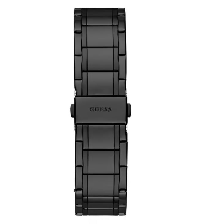 GUESS Men Black Round Stainless Steel Dial Analog Watch- GW0626G3