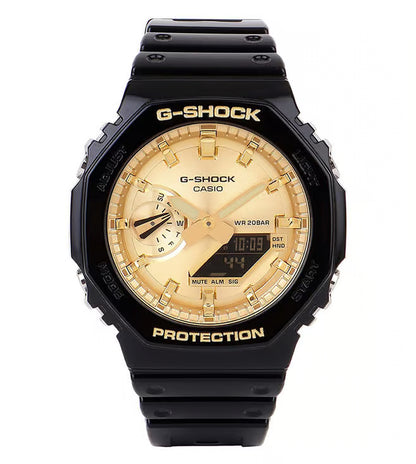 Casio G-Shock GA-2100GB-1ADR Gold Analog-Digital Dial Black Resin Strap Men's Watch G1453