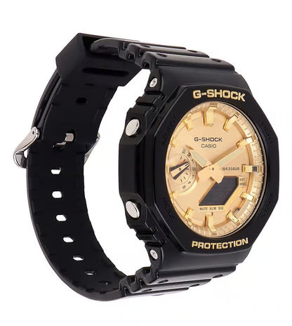 Casio G-Shock GA-2100GB-1ADR Gold Analog-Digital Dial Black Resin Strap Men's Watch G1453