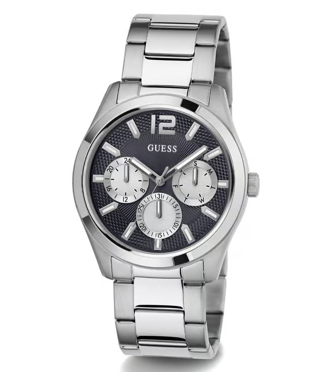 GUESS Men Navy Blue Round Dial Analogue Watch- GW0707G1