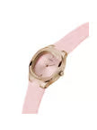 GUESS Silicone Women Pink Analog Square Dial Watch- Gw0658L2, Pink Band