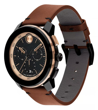Movado Bold Tr90 Swiss Qtz Chrono Black Round Dial Men's Watch - 3601115