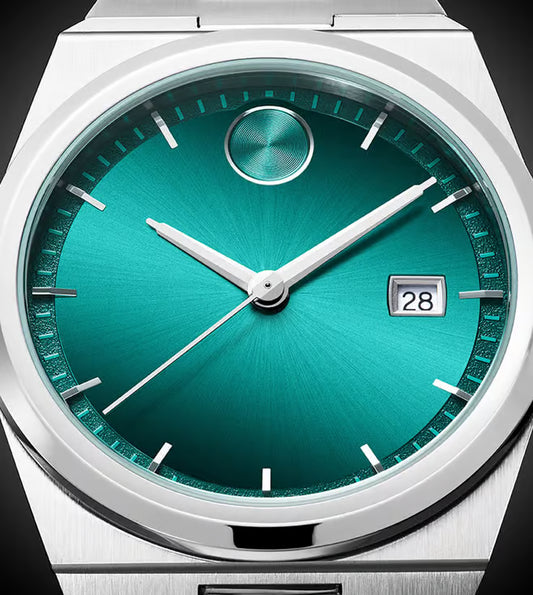 Movado Bold Quest Swiss Qtz Green Round Dial Men's Watch - 3601222