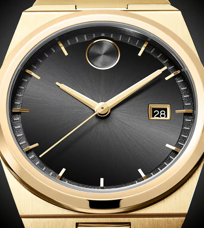 Movado Bold Quest Swiss Qtz Black Round Dial Men's Watch - 3601223