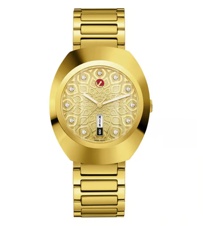Rado Diastar Unisex Automatic Yellow Dial Analog Stainless Steel Watch R12161633
