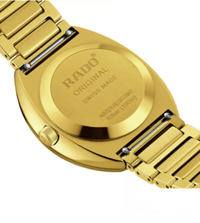 Rado Diastar Unisex Automatic Yellow Dial Analog Stainless Steel Watch R12161633