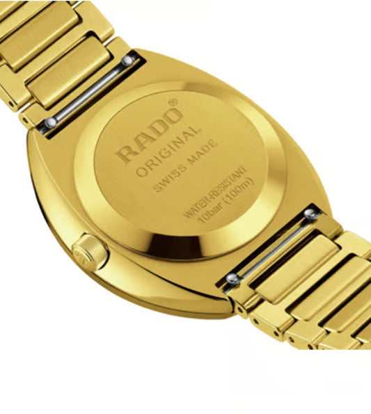 Rado Diastar Unisex Automatic Yellow Dial Analog Stainless Steel Watch R12161633
