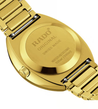 Rado Diastar Unisex Automatic Black & Yellow Dial Analog Stainless Steel Watch R12161653