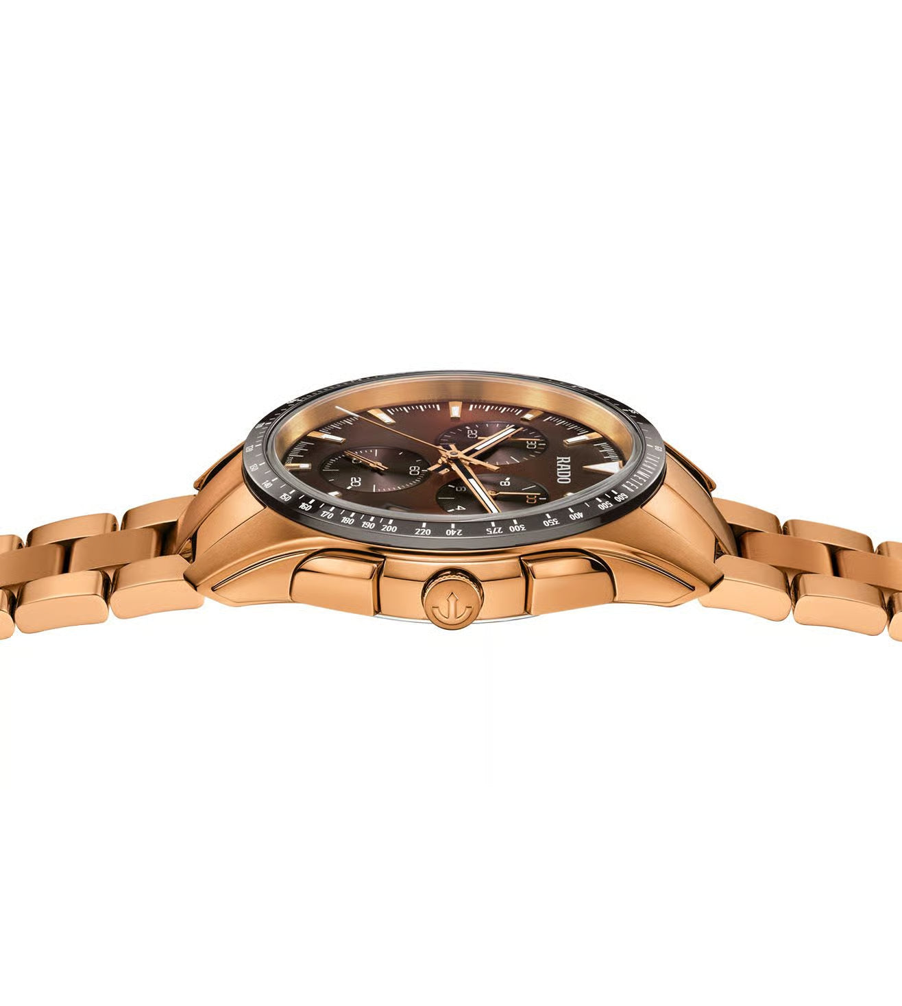 Rado Hyperchrome Men Quartz Brown Dial Analog Stainless Steel Watch R32185153