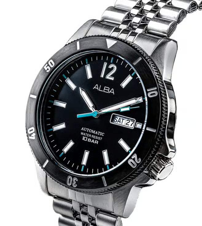ALBA Automatic Black Men 44mm Watch Automatic AL4645X1