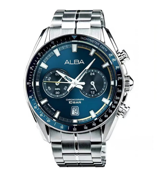 ALBA SIGNA Blue Men 44mm Watch Quartz A4B017X1