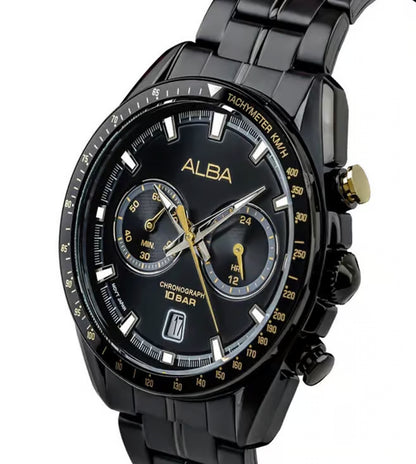ALBA SIGNA Black Men 44mm Watch Quartz A4B013X1