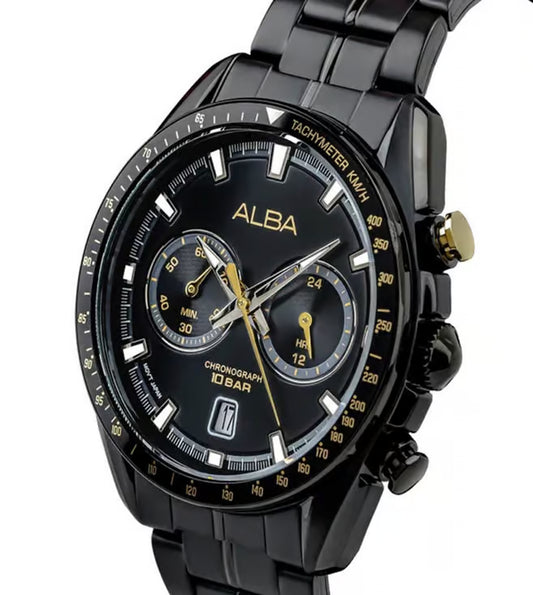 ALBA SIGNA Black Men 44mm Watch Quartz A4B013X1