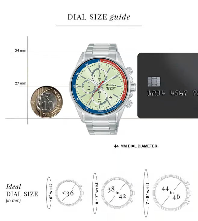 ALBA Active Quartz Chronograph Men 44 mm AM3A53X1