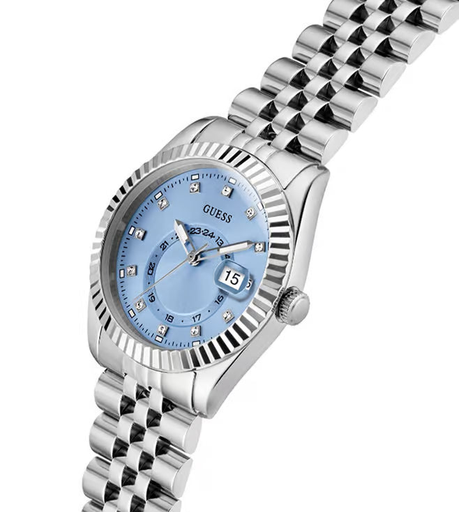 Guess Ice Blue Round Dial Analog Women's Watch - GW0936L1
