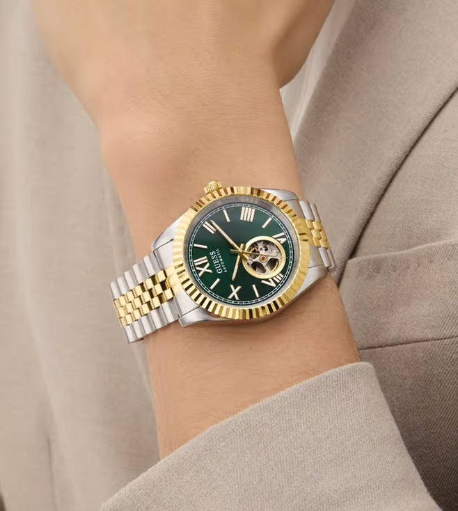 Green Round Dial Mechanical Automatic Men's Watch - GW0984G4