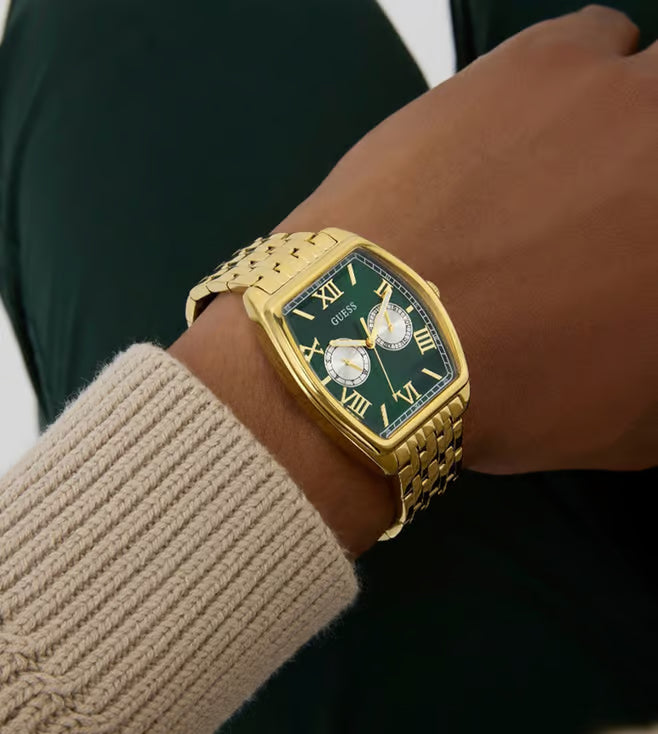 Green Rectangle Dial Analog Men's Watch - GW0975G2