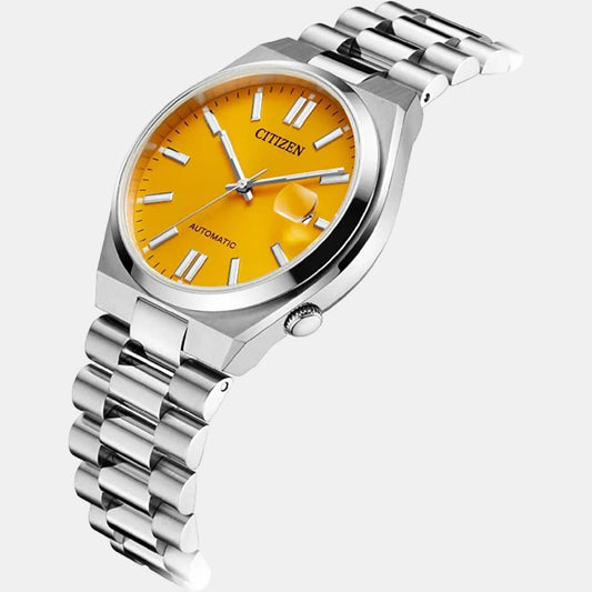 Citizen Tsuyosa Men's Yellow Analog Stainless Steel Automatic Watch NJ0150-81Z