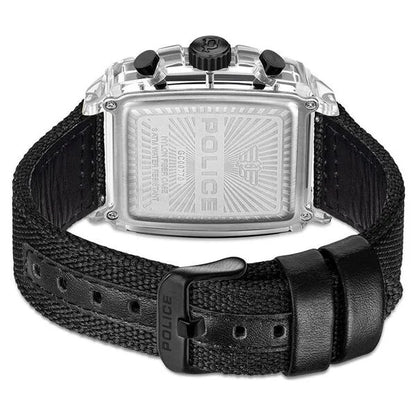 Police Quartz Chronograph Black Dial Multicoloured SILICONE Strap Watch For Men