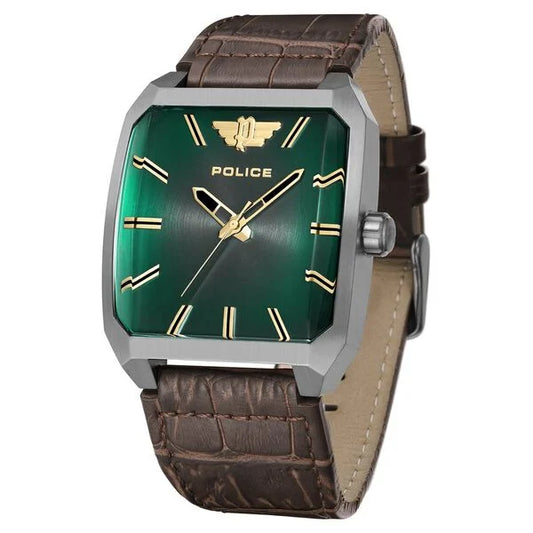 Police Green Dial Quartz Analog Watch for Men