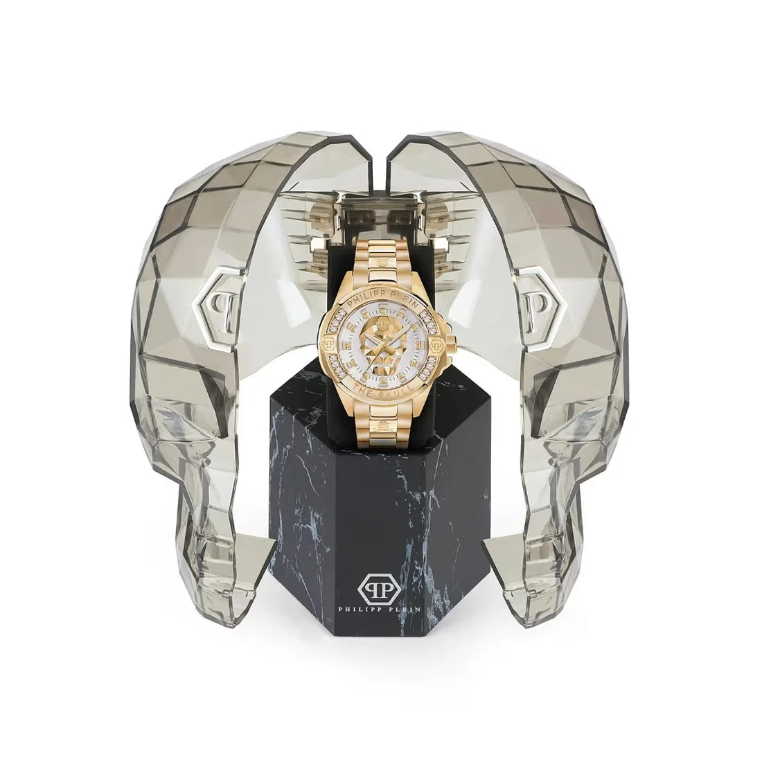 Philipp Plein The Skull Genderless Silver Dial Analog Unisex Watch PWNAA0722