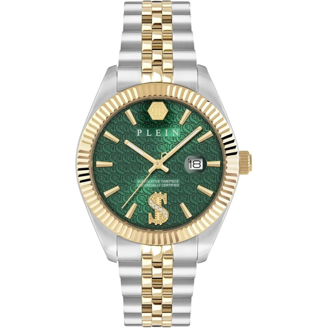 Philipp Plein Date Superlative Green Dial With Date Analog Men Watch PWMFA0825