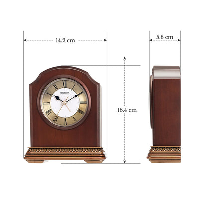 QXE018B Alder Wood Mantel Clock
