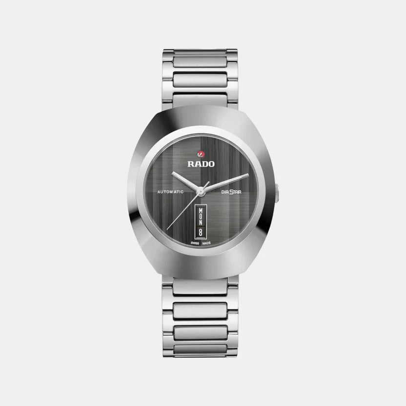 Rado Diastar Unisex Automatic Grey Dial Analog Stainless Steel Watch R12160103
