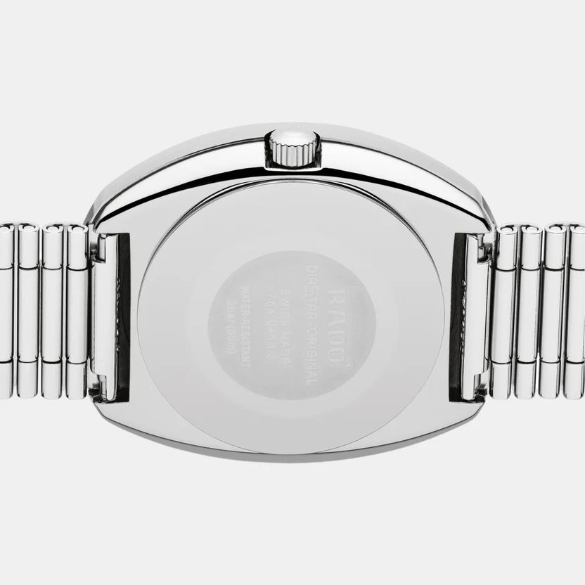 Rado Diastar Men Quartz Black Dial Analog Stainless Steel Watch R12391153