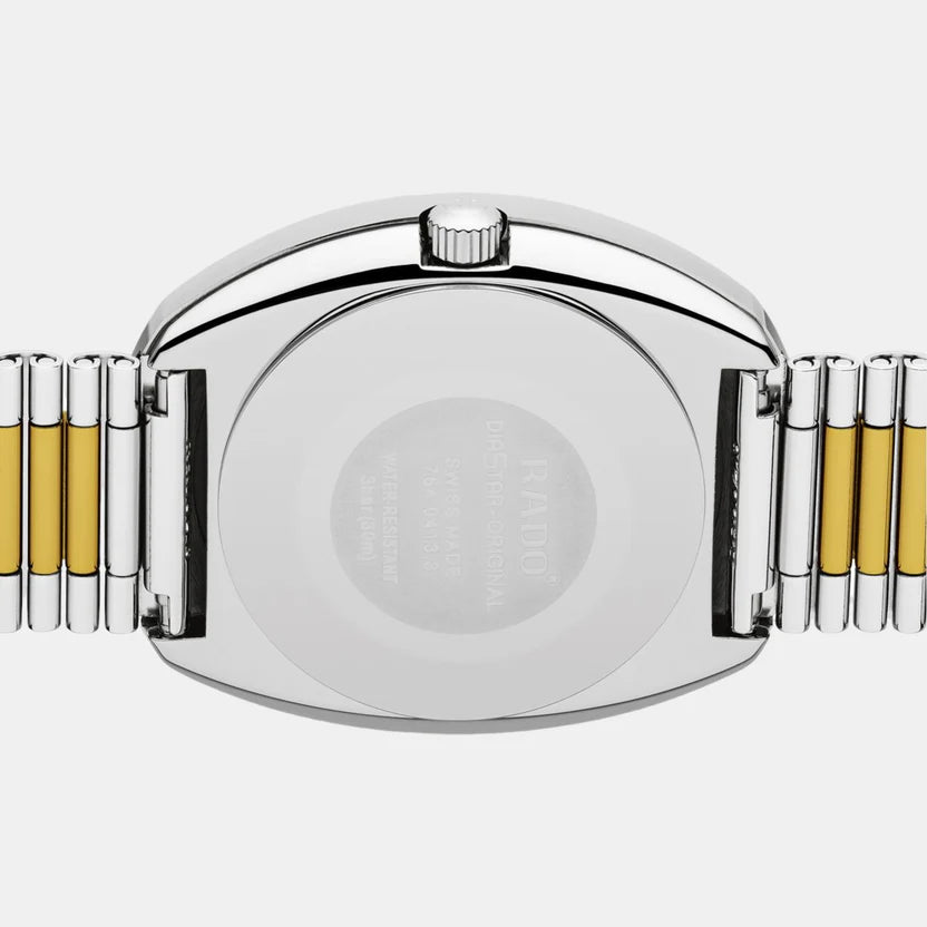 Rado Diastar Men Quartz Yellow Dial Analog Stainless Steel Watch R12391633