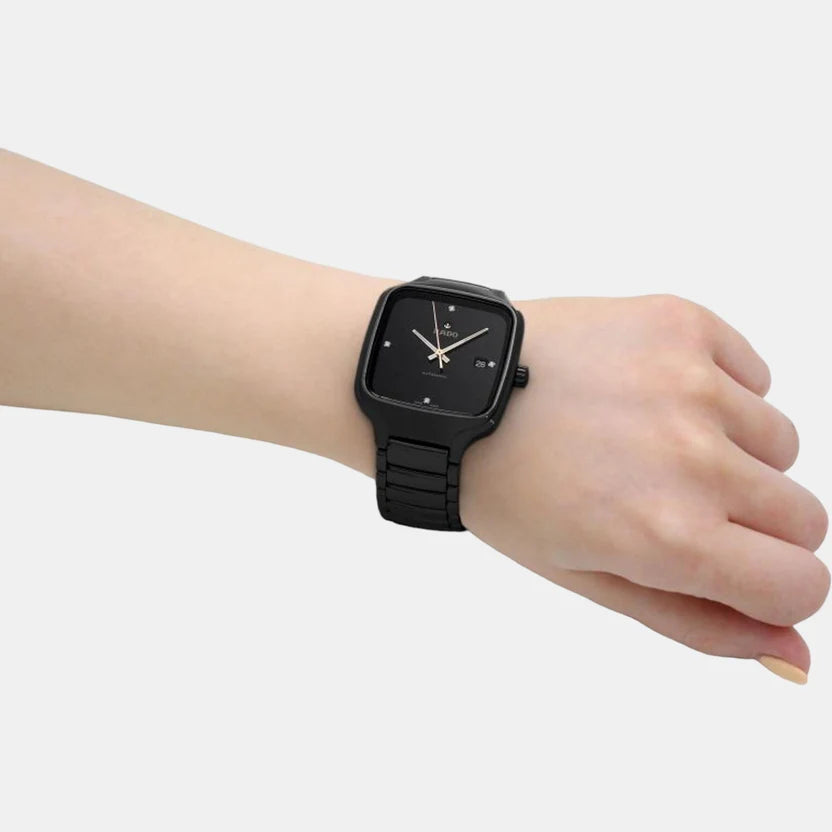 RADO True Square Unisex Automatic Black Dial Analog Stainless Steel Watch R27078722