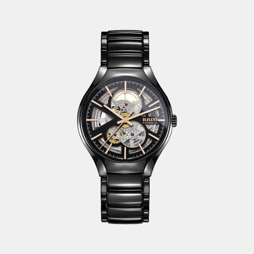 Rado True Round Unisex Automatic Black Dial Analog Ceramic Watch R27100162