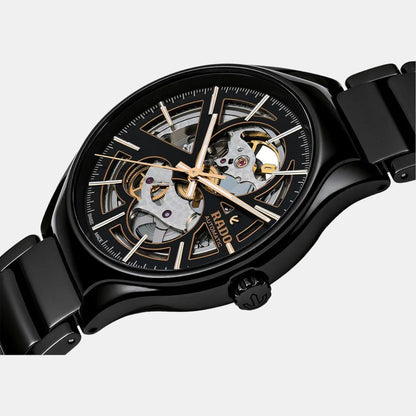 Rado True Round Unisex Automatic Black Dial Analog Ceramic Watch R27100162