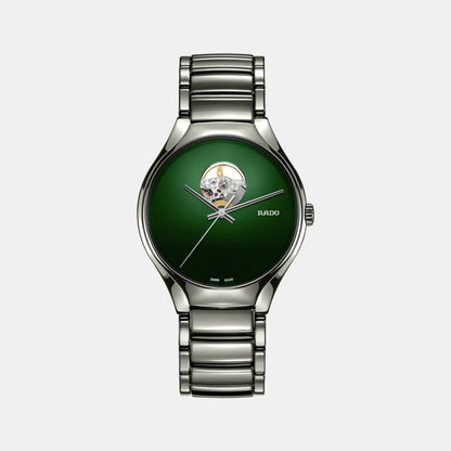 Rado True Round Secret Unisex Automatic Green Dial Analog Ceramic Watch R27108312