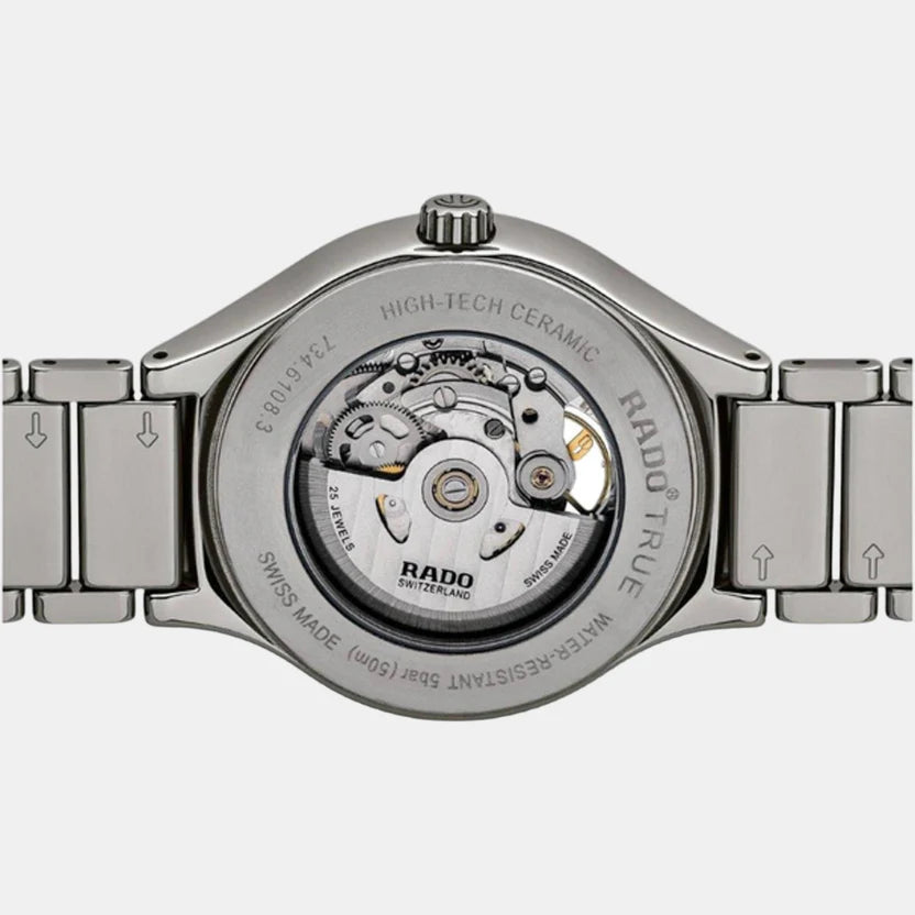 Rado True Round Secret Unisex Automatic Blue Dial Analog Ceramic Watch R27108732