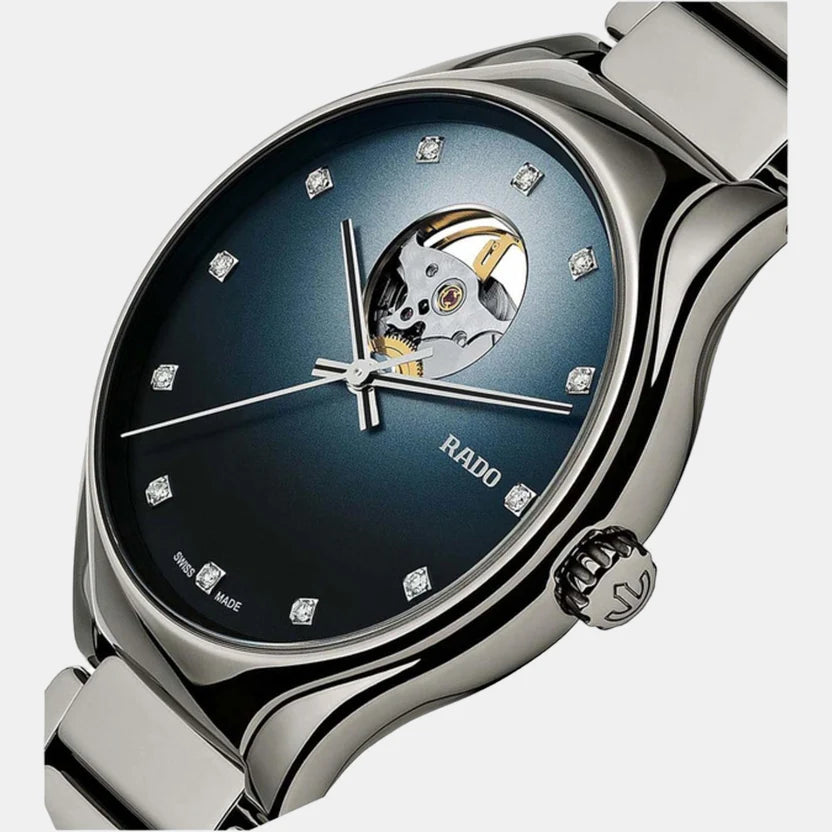 Rado True Round Secret Unisex Automatic Blue Dial Analog Ceramic Watch R27108732
