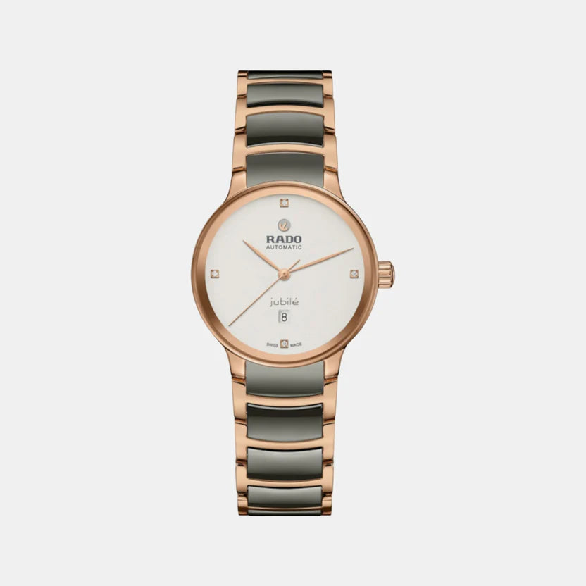 Rado Centrix Unisex Automatic White Dial Analog Stainless Steel Watch R30019722