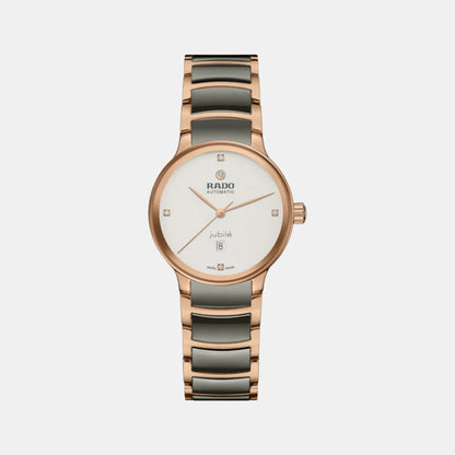Rado Centrix Unisex Automatic White Dial Analog Stainless Steel Watch R30019722