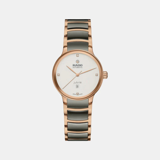 Rado Centrix Unisex Automatic White Dial Analog Stainless Steel Watch R30019722