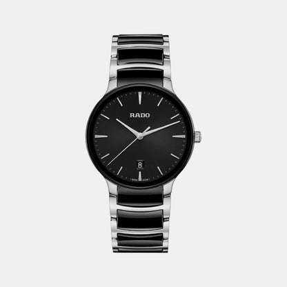 Rado Centrix Unisex Quartz Black Dial Analog Ceramic Watch R30021152