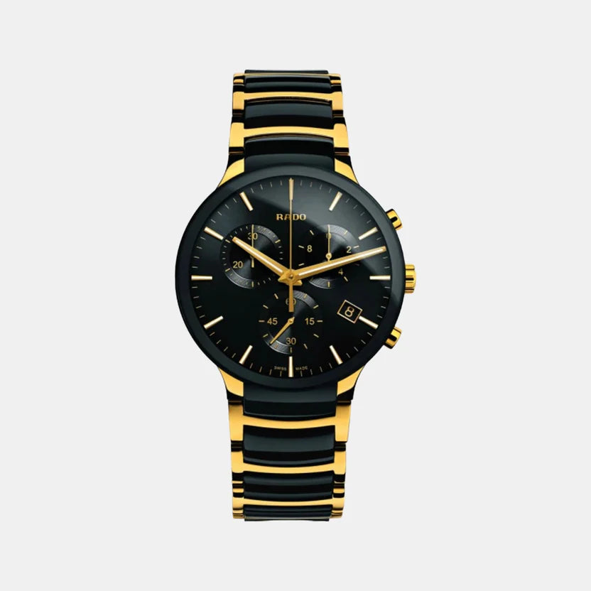 Rado Centrix Men Quartz Black Dial Chronograph Stainless Steel Watch R30134162