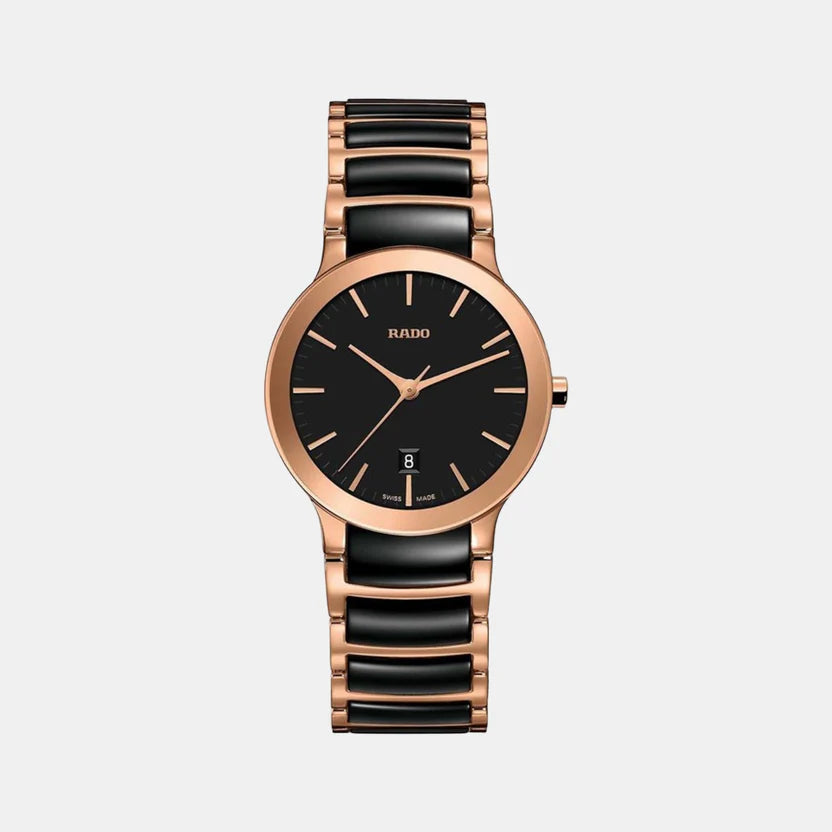 Rado Centrix Women Quartz Black Dial Analog Stainless Steel Watch R30555172